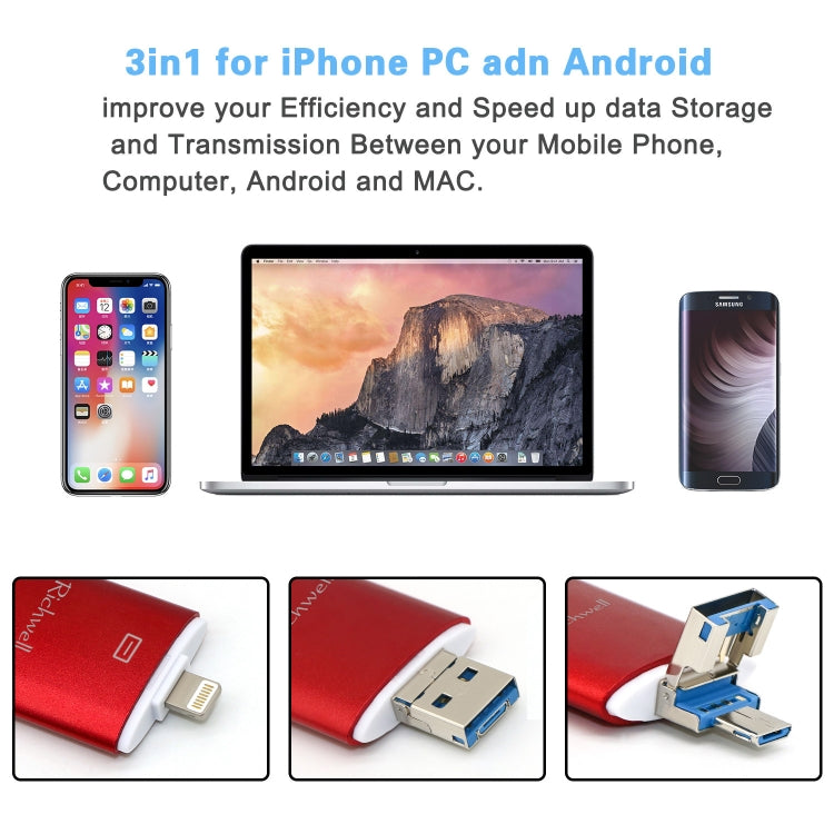 Richwell Disco Flash 3 in 1 32GB con OTG USB Type-C