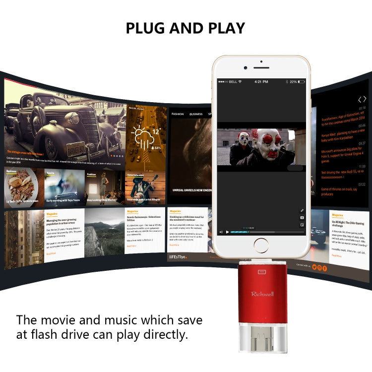 Richwell Disco Flash 3 in 1 16GB Type-C e USB