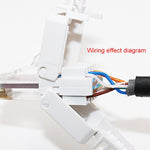 Spina RJ-45 modulare Cat5e a crimpare senza attrezzi