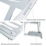 Staffa portatile in lega di alluminio per laptop 21x26 cm