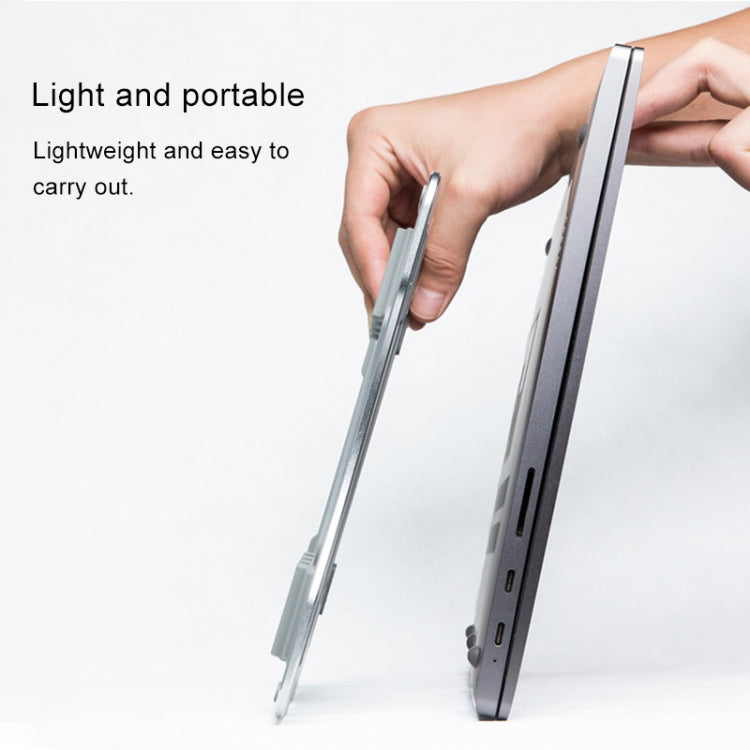 Staffa portatile in lega di alluminio per laptop 21x26 cm