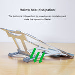 Staffa portatile in lega di alluminio per laptop 21x26 cm