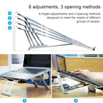 Staffa portatile in lega di alluminio per laptop 21x26 cm