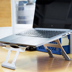 Staffa portatile in lega di alluminio per laptop 21x26 cm