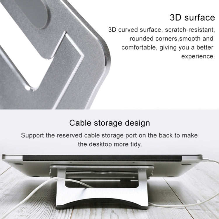 Staffa portatile in lega di alluminio per laptop 21x26 cm