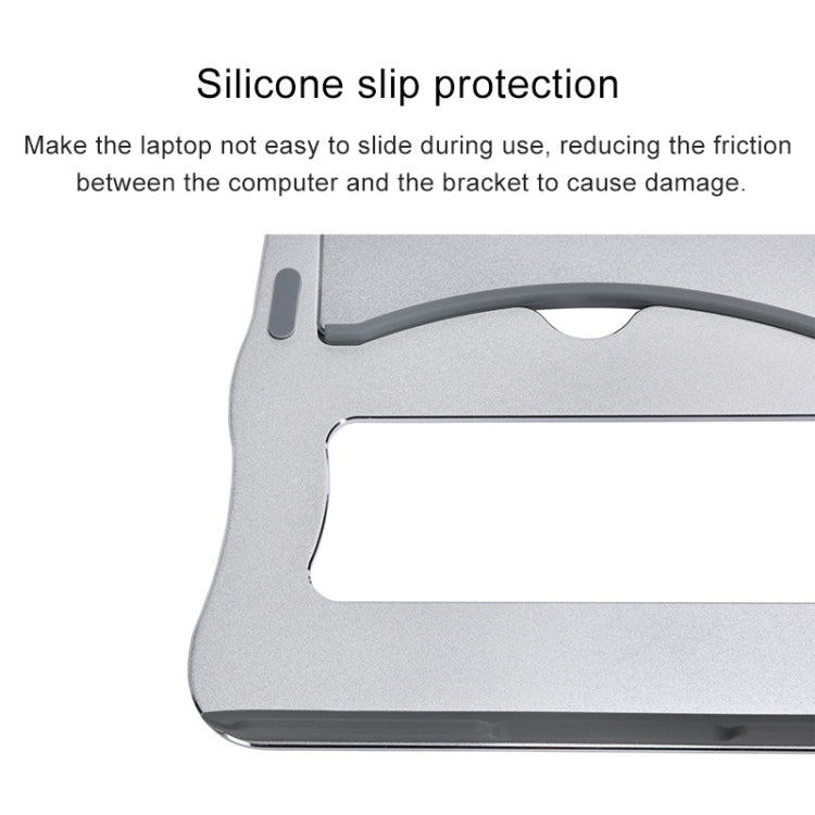 Staffa portatile in lega di alluminio per laptop 21x26 cm