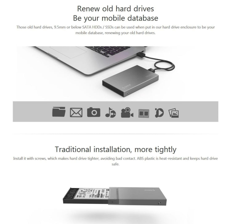 ORICO 2518S3 Custodia per disco rigido esterno USB 3.0 2,5"