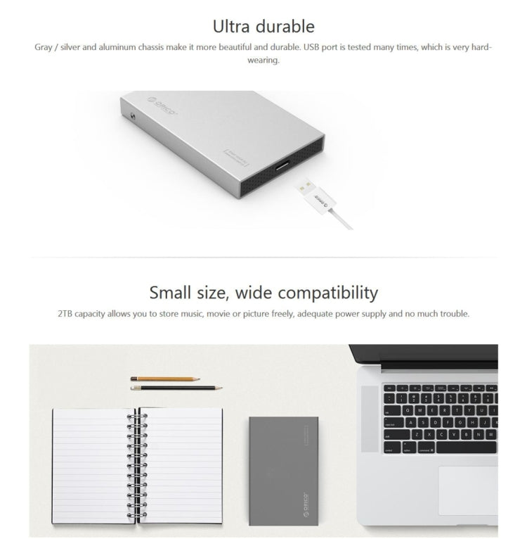 ORICO 2518S3 Custodia per disco rigido esterno USB 3.0 2,5"