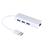 Hub USB 3.0 3 porte con adattatore Ethernet Gigabit 1000Mbps