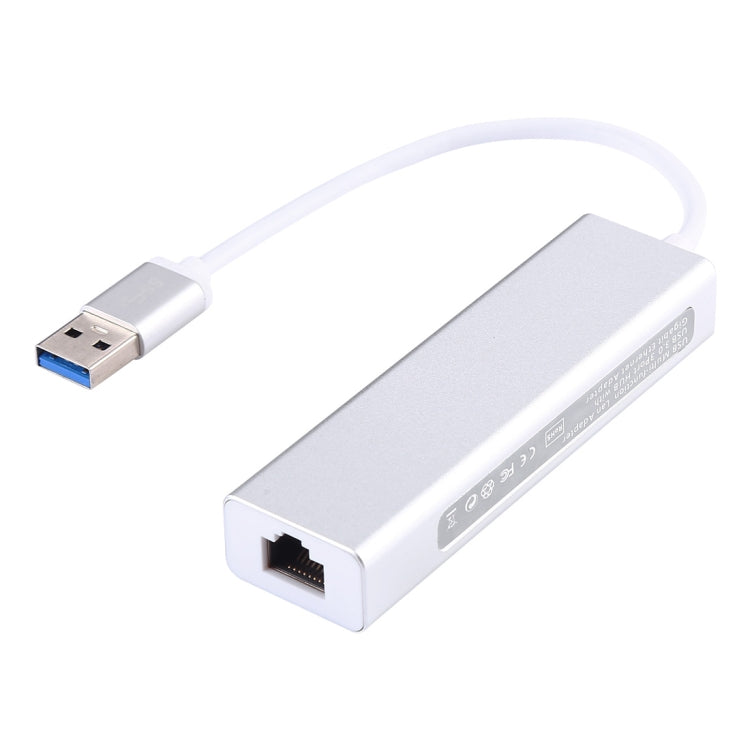 Hub USB 3.0 3 porte con adattatore Ethernet Gigabit 1000Mbps