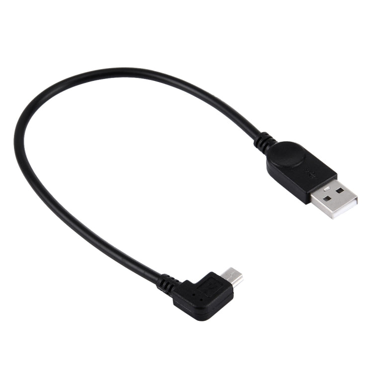 Cavo dati mini USB a USB angolo 90° sinistro 28 cm