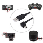 Cavo dati mini USB a USB angolo 90° sinistro 28 cm