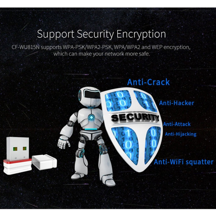 Adattatore WiFi USB COMFAST CF-WU815N 150Mbps mini