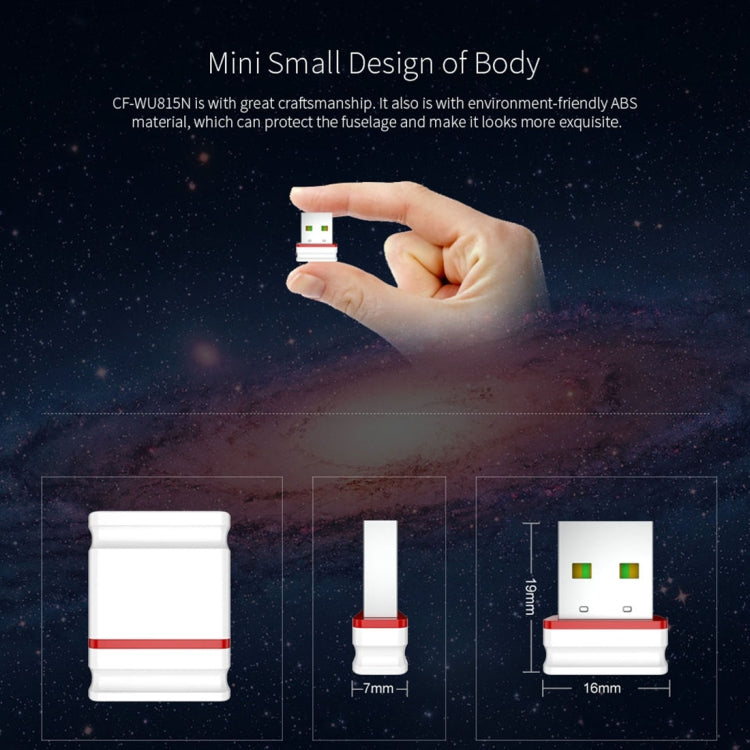 Adattatore WiFi USB COMFAST CF-WU815N 150Mbps mini