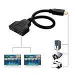 Adattatore HDMI 1.4 maschio a doppia HDMI femmina 30 cm