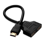 Adattatore HDMI 1.4 maschio a doppia HDMI femmina 30 cm