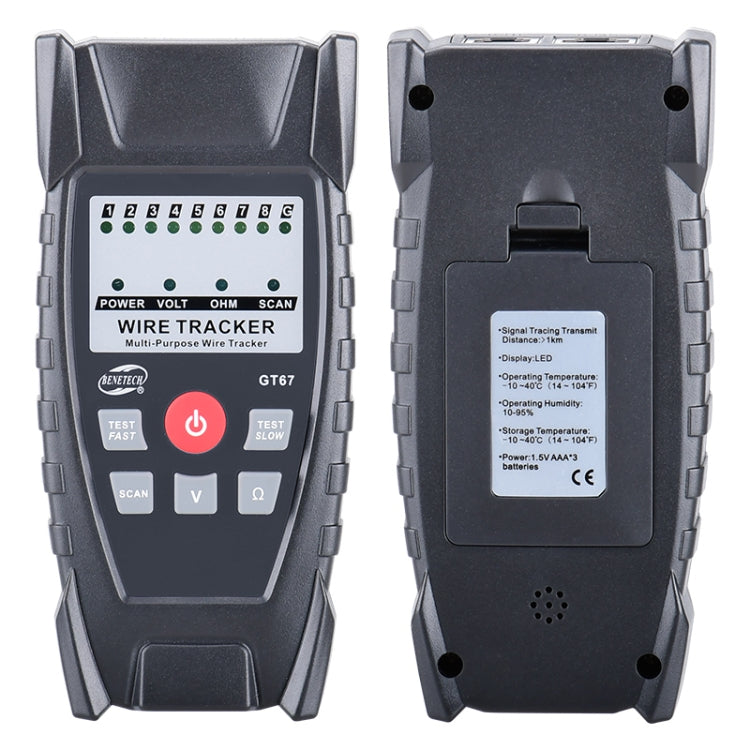 Tester cavi rete BENETECH GT67 RJ11 RJ45 multifunzionale