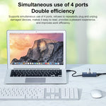 Adattatore HUB USB-C 4 in 1 con RJ45 e USB 3.0