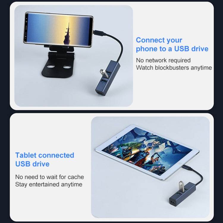 Adattatore HUB USB-C 4 in 1 con RJ45 e USB 3.0