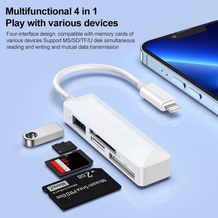 Lettore schede 4 in 1 MS SD TF USB 2.0 8 pin