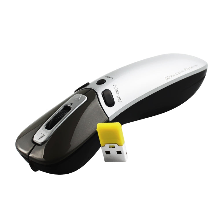 Presentatore wireless 2.4G con giroscopio 6D e puntatore laser