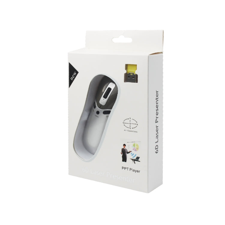 Presentatore wireless 2.4G con giroscopio 6D e puntatore laser