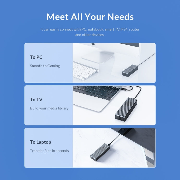 Custodia SSD ORICO M2PVC3-G20 USB 3.2 20Gbps M.2 NVMe