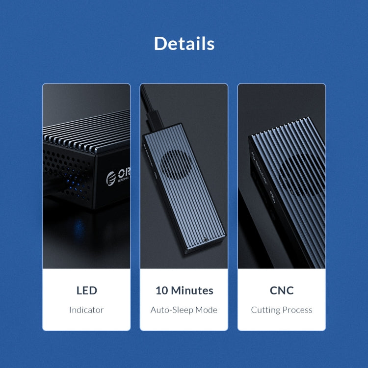 Custodia SSD ORICO M2PVC3-G20 USB 3.2 20Gbps M.2 NVMe