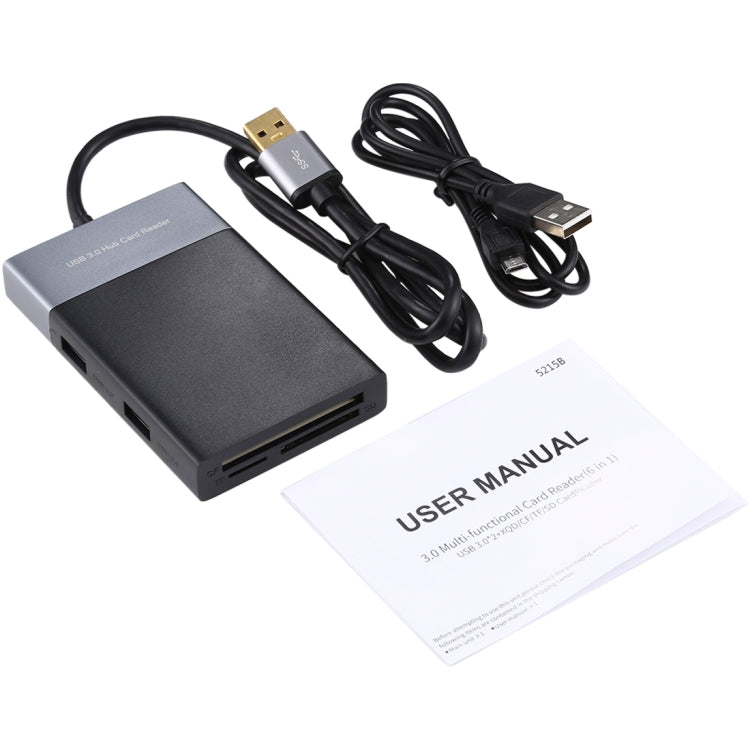 Lettore di schede USB 3.0 6 in 1 con porte Dual USB PC6800 D6422