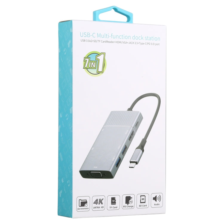 Dock station USB-C 7 in 1 con doppia USB 3.0 e HDMI
