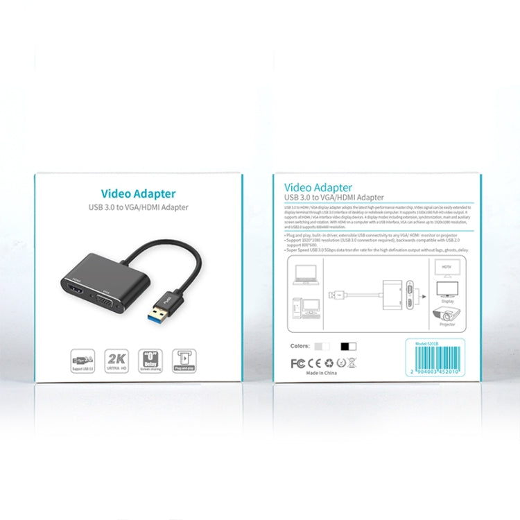 Convertitore video USB 3.0 a VGA e HDMI 2 in 1 Full HD