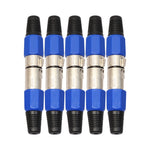Set 5 paia di connettori audio XLR 3 pin maschio e femmina