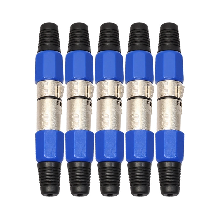 Set 5 paia di connettori audio XLR 3 pin maschio e femmina