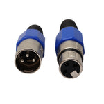 Set 5 paia di connettori audio XLR 3 pin maschio e femmina - immagine 4