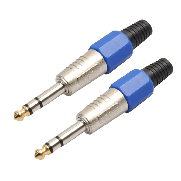 Spina audio stereo 6,35 mm placcata oro, confezione da 2
