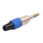 Spina audio stereo 6,35 mm placcata oro, confezione da 2 - immagine 3