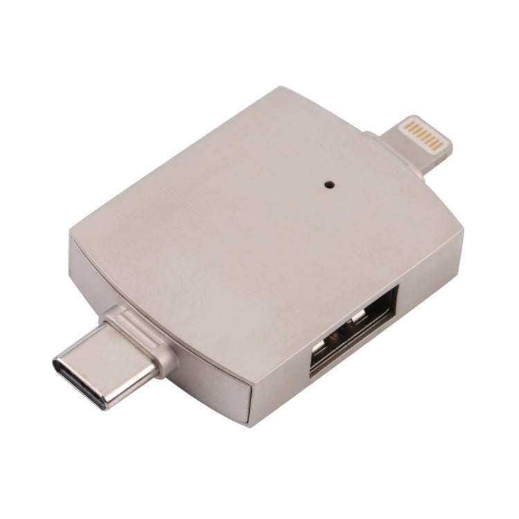 Adattatore 4 in 1 Type-C USB-C e 8 Pin con doppia funzione OTG