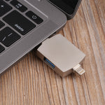 Adattatore 4 in 1 Type-C USB-C e 8 Pin con doppia funzione OTG
