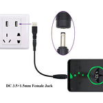 Set 10 connettori alimentazione DC 3,5x1,35 mm a USB 2.0