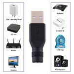 Set 10 connettori alimentazione DC 3,5x1,35 mm a USB 2.0