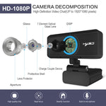 Webcam HD 1080P con messa a fuoco manuale e microfono