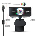 Webcam HD 1080P con messa a fuoco manuale e microfono