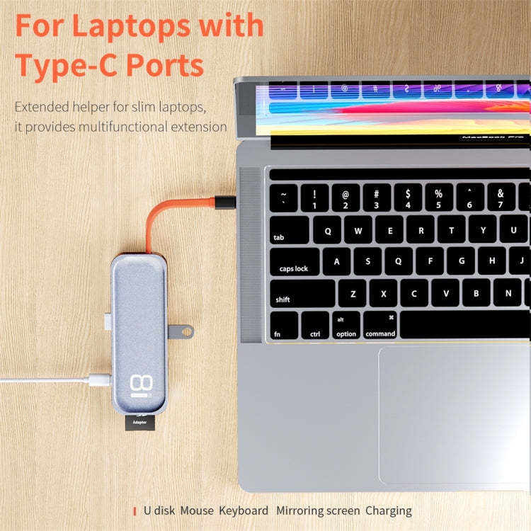 Adattatore HUB 8 in 1 USB-C a HDMI per dispositivi Type-C