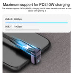 Adattatore USB-C femmina a USB-C femmina 40 Gbps con luce LED