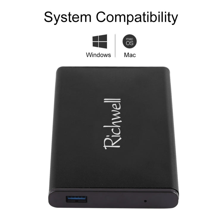 Disco rigido mobile Richwell SATA R2-SATA-1TGB 1TB 2,5 pollici USB 3.0 con interfaccia Super Speed, 1TB, 1TGB