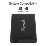 Disco rigido mobile Richwell SATA R2-SATA-250GB 250 GB 2,5 pollici USB 3.0 con interfaccia Super Speed, 250GB
