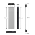 Custodia SSD in lega di alluminio M.2 NGFF a USB-C