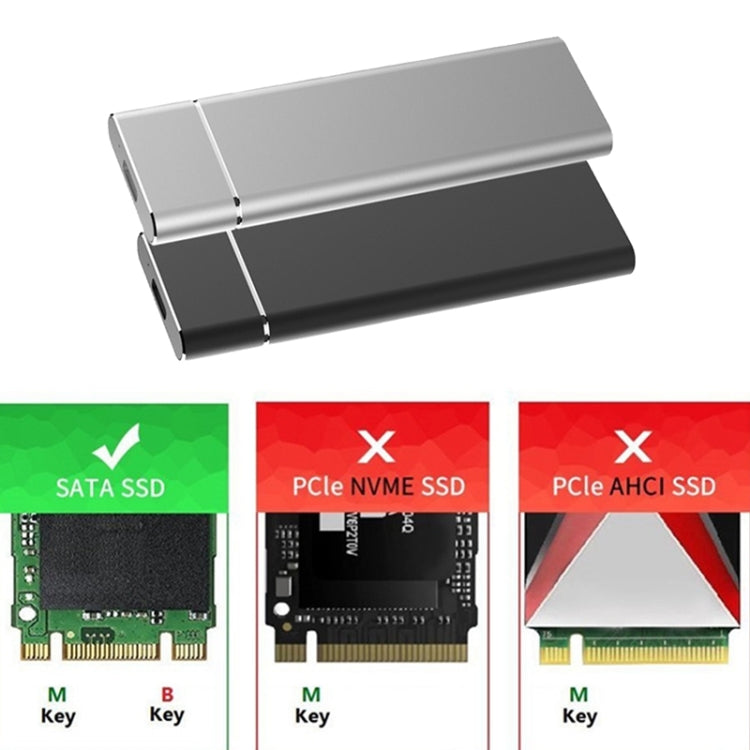 Custodia SSD in lega di alluminio M.2 NGFF a USB-C