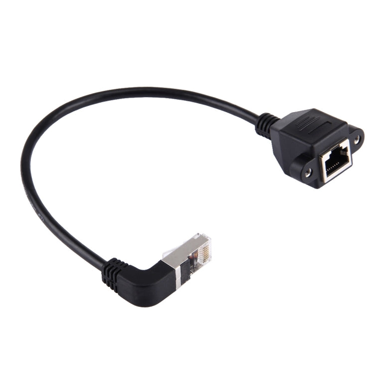 Cavo prolunga LAN RJ45 maschio piegato a femmina 30 cm