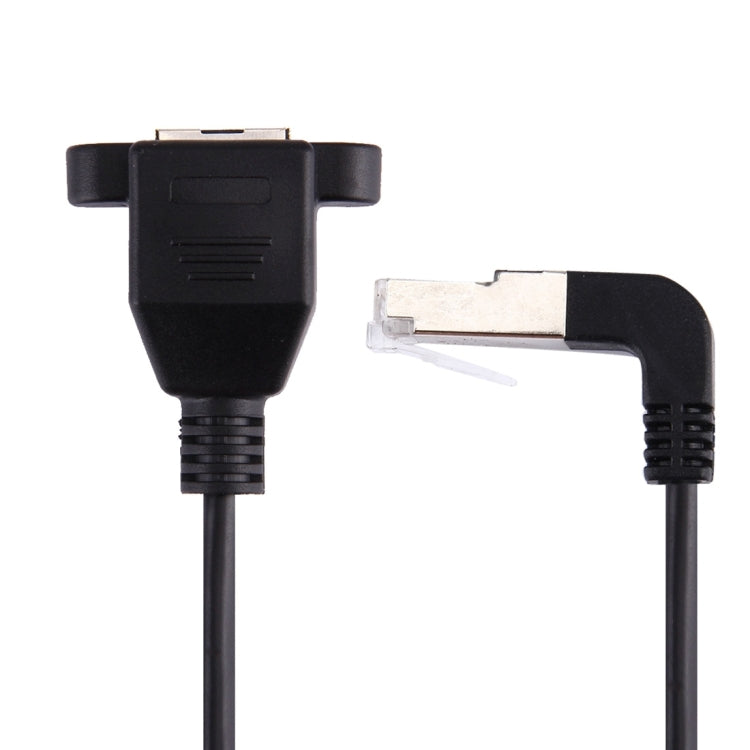 Cavo prolunga LAN RJ45 maschio piegato a femmina 30 cm